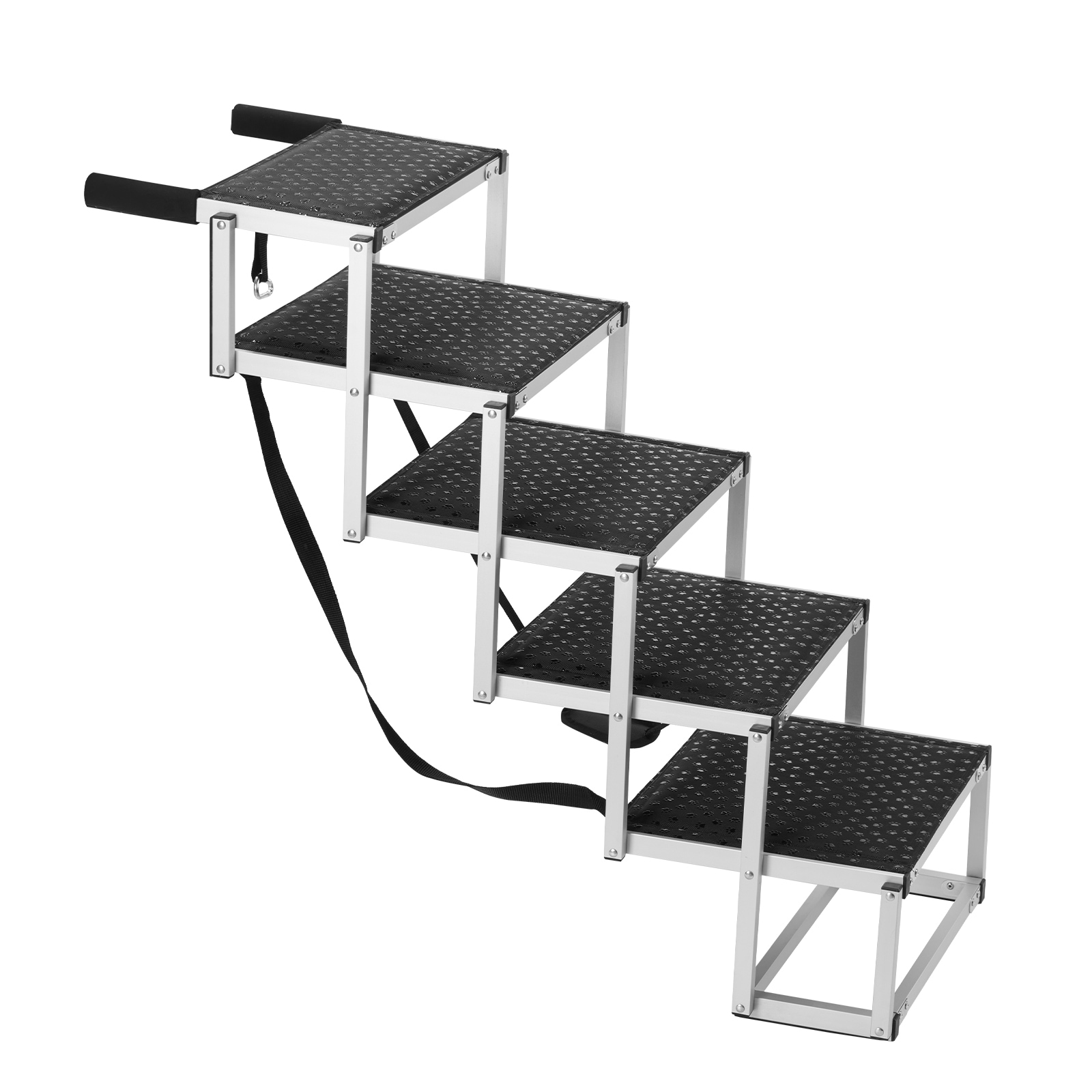 Foldable Dog Stairs For Cars With Aluminum Frame For Pets_voghion.com